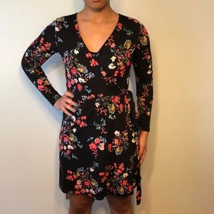 Women’s LOFT floral long sleeve trapeze dress